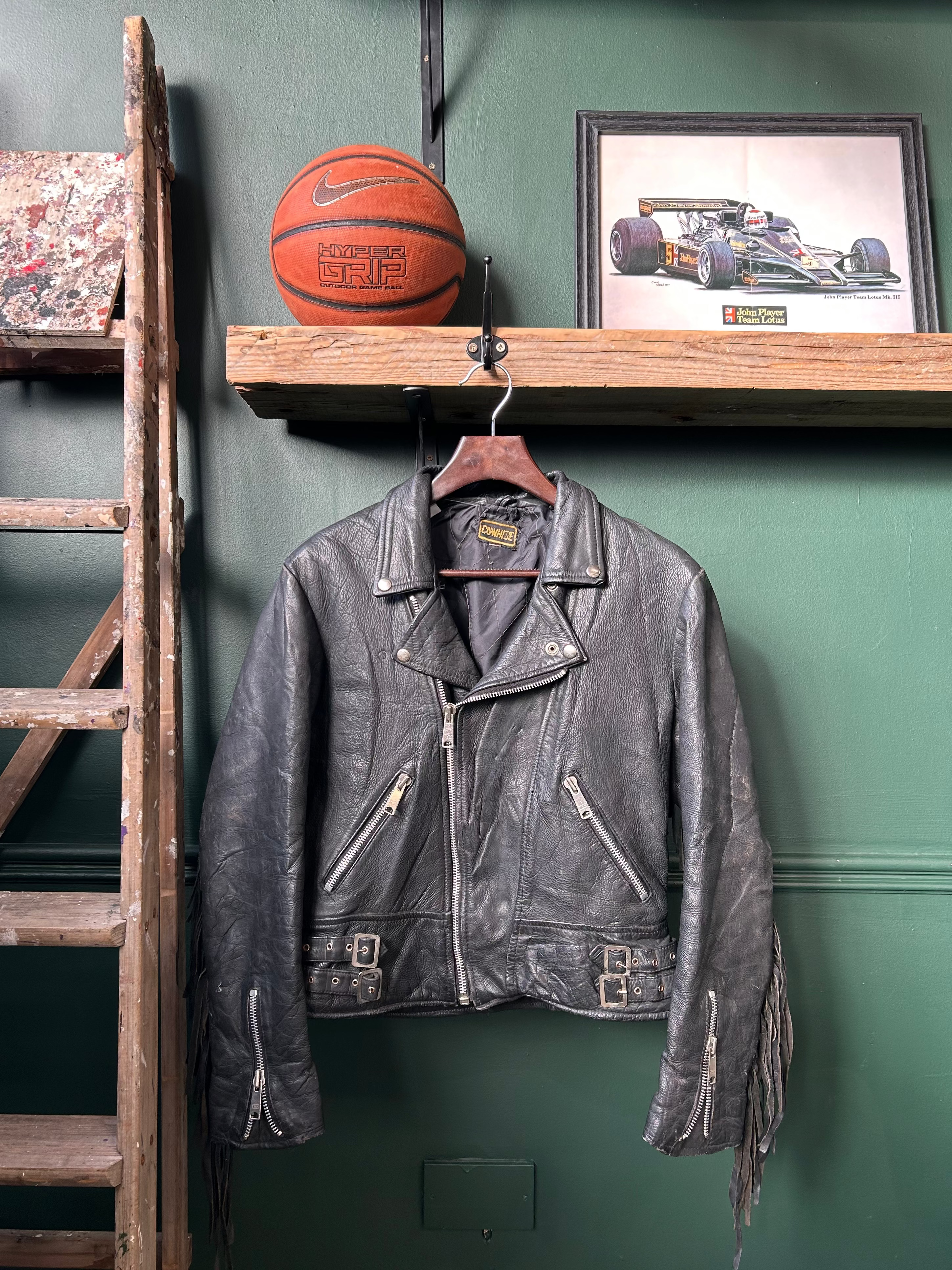 1970'S LEATHER BIKER JACKET