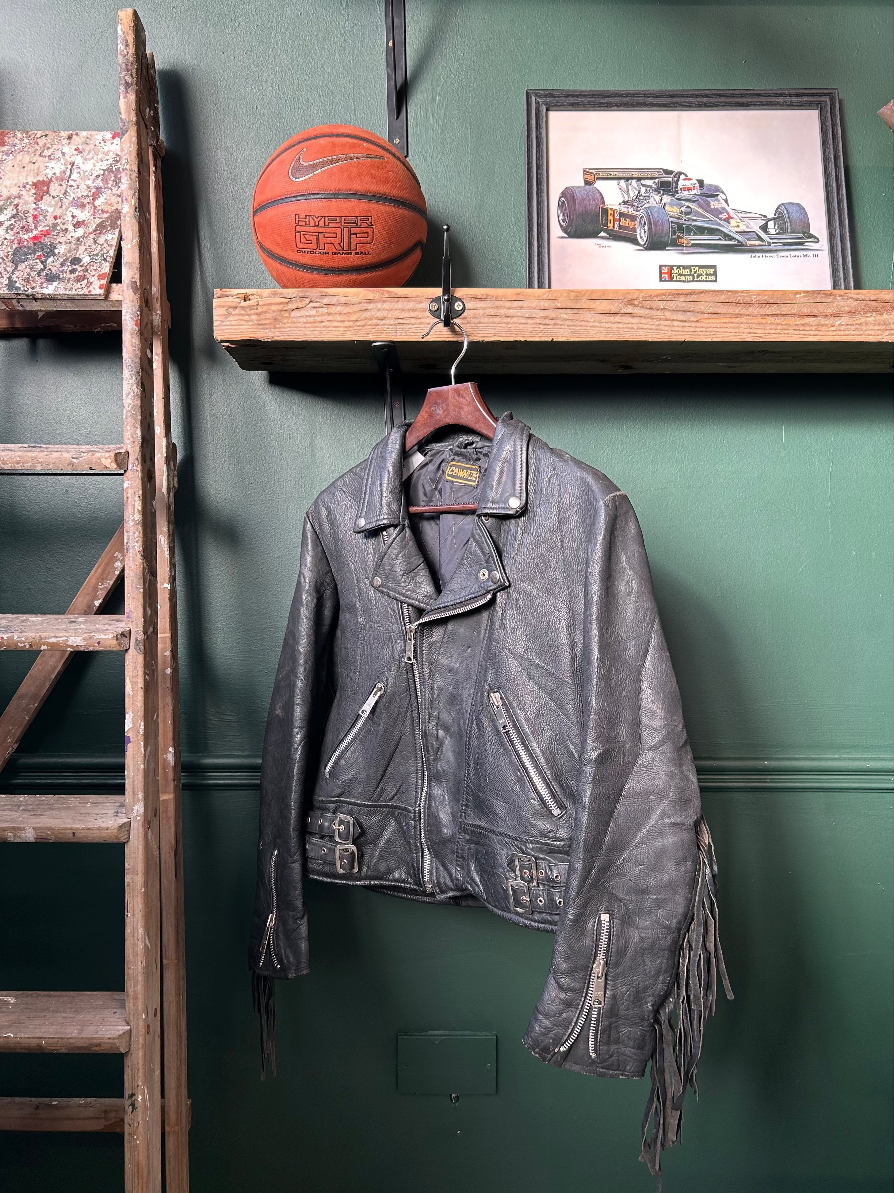 1970'S LEATHER BIKER JACKET