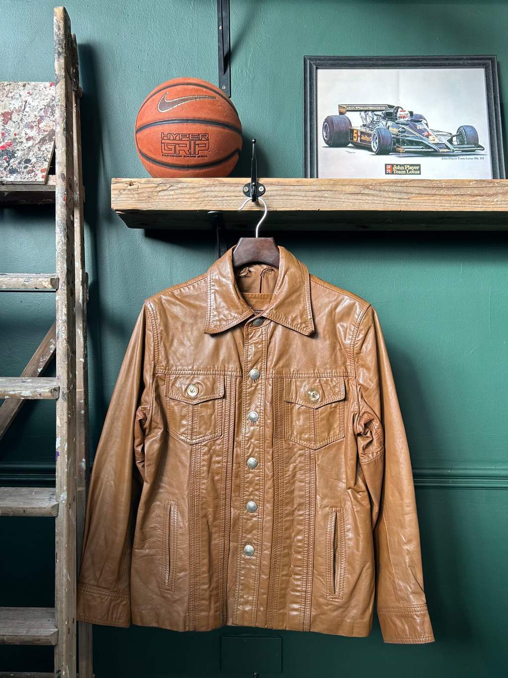 1970S TAN LEATHER JACKET