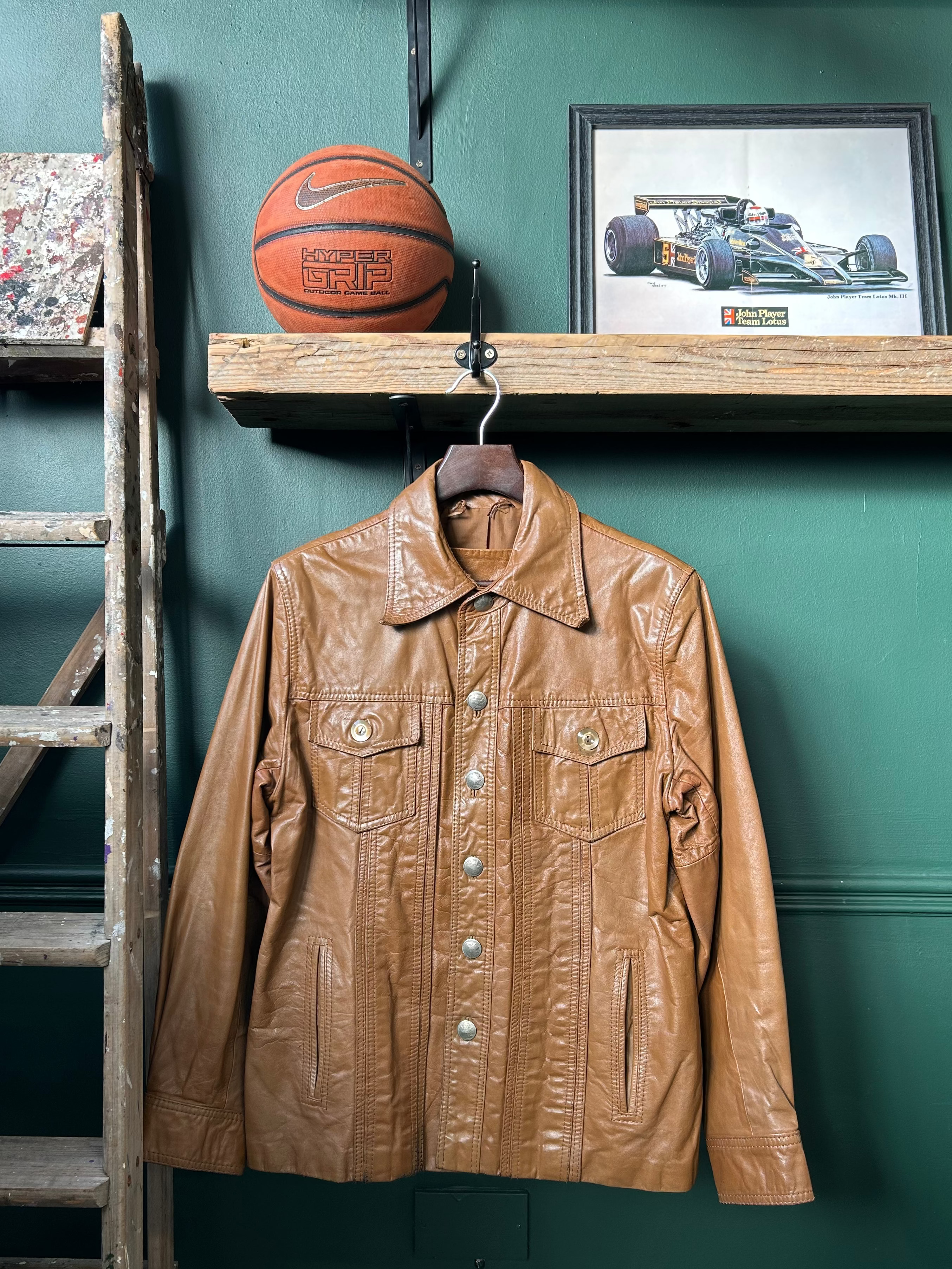 1970S TAN LEATHER JACKET