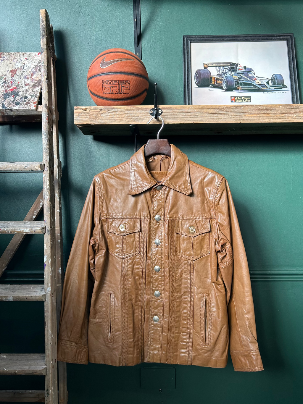 1970S TAN LEATHER JACKET