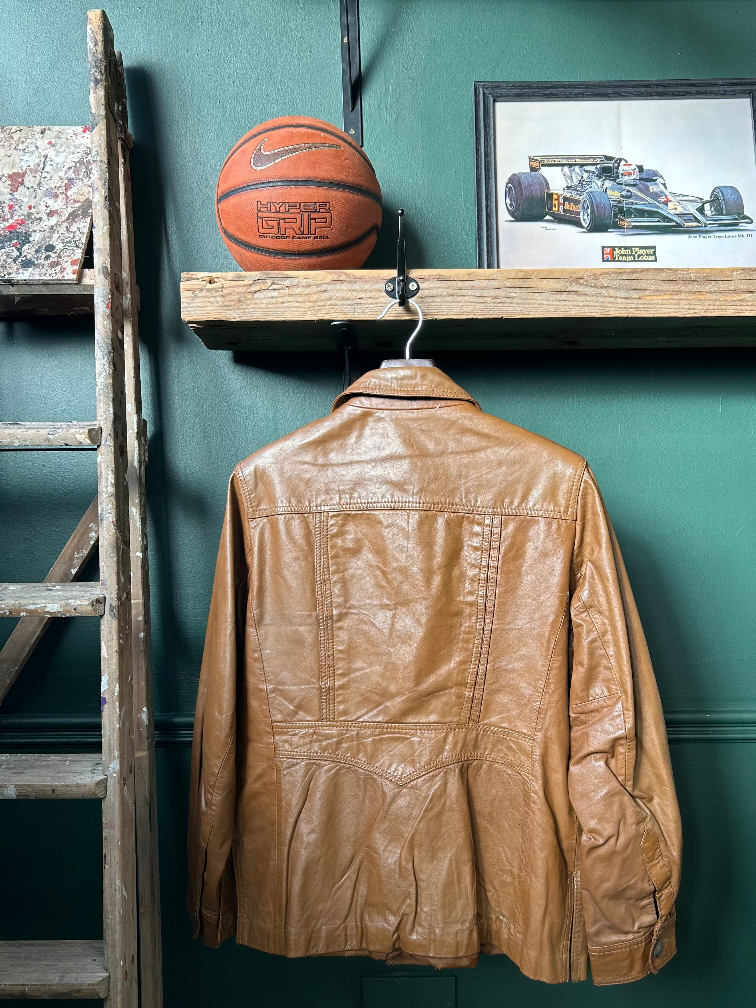 1970S TAN LEATHER JACKET