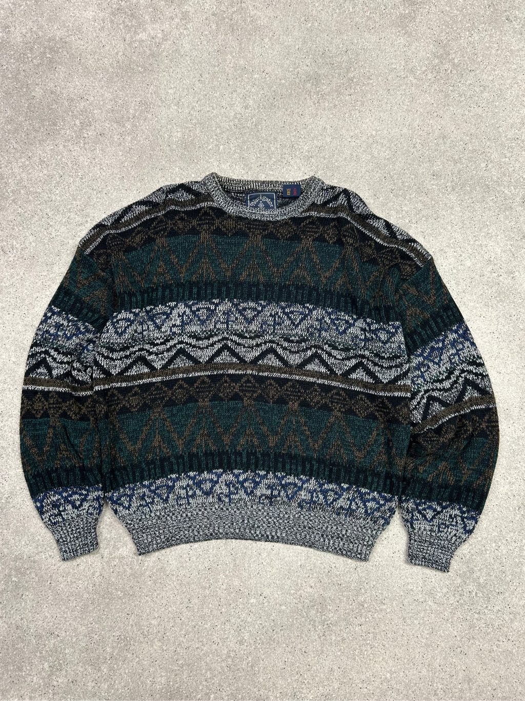 1980'S GEOMETRIC KNIT SWEATER