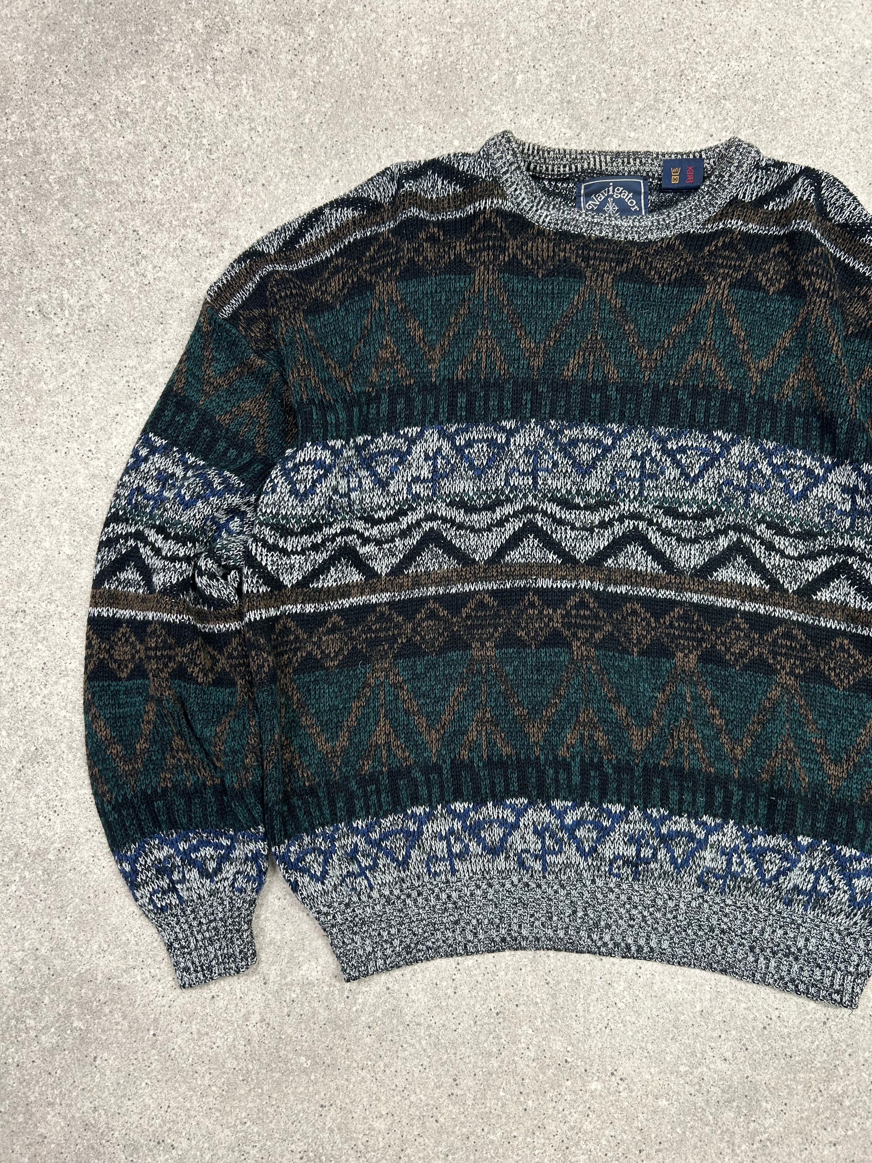 1980'S GEOMETRIC KNIT SWEATER