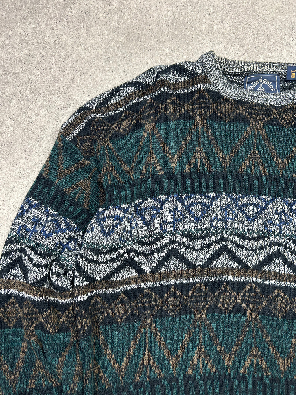 1980'S GEOMETRIC KNIT SWEATER