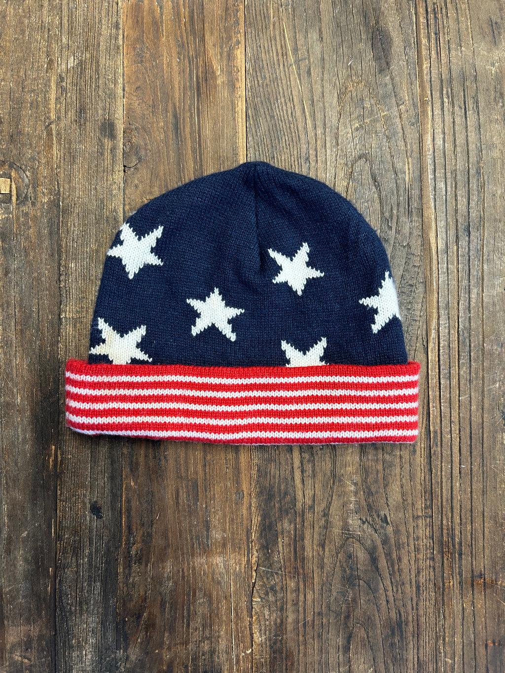 USA STARS AND STRIPES BEANIE HAT