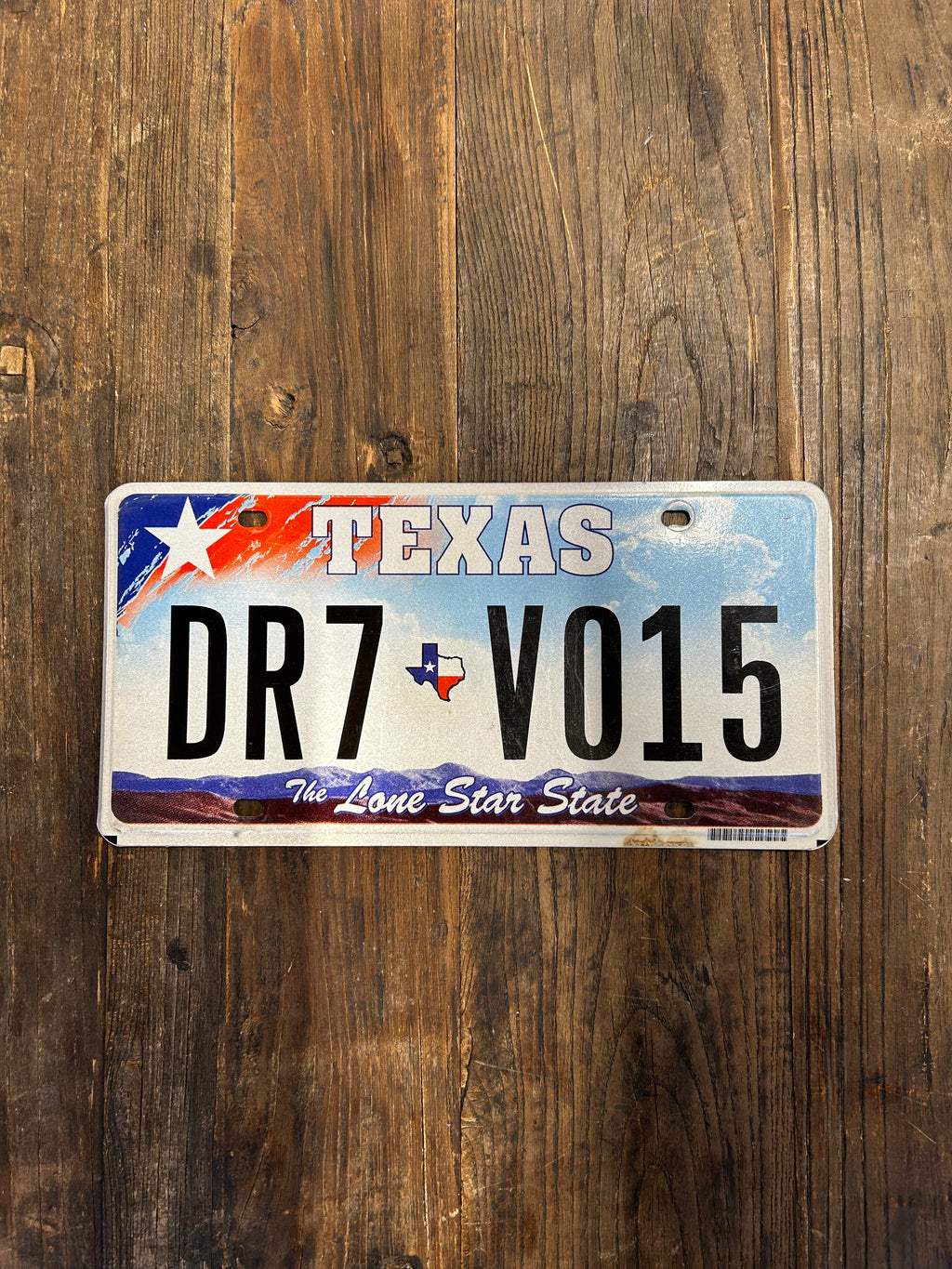 TEXAS USA LICENSE PLATE