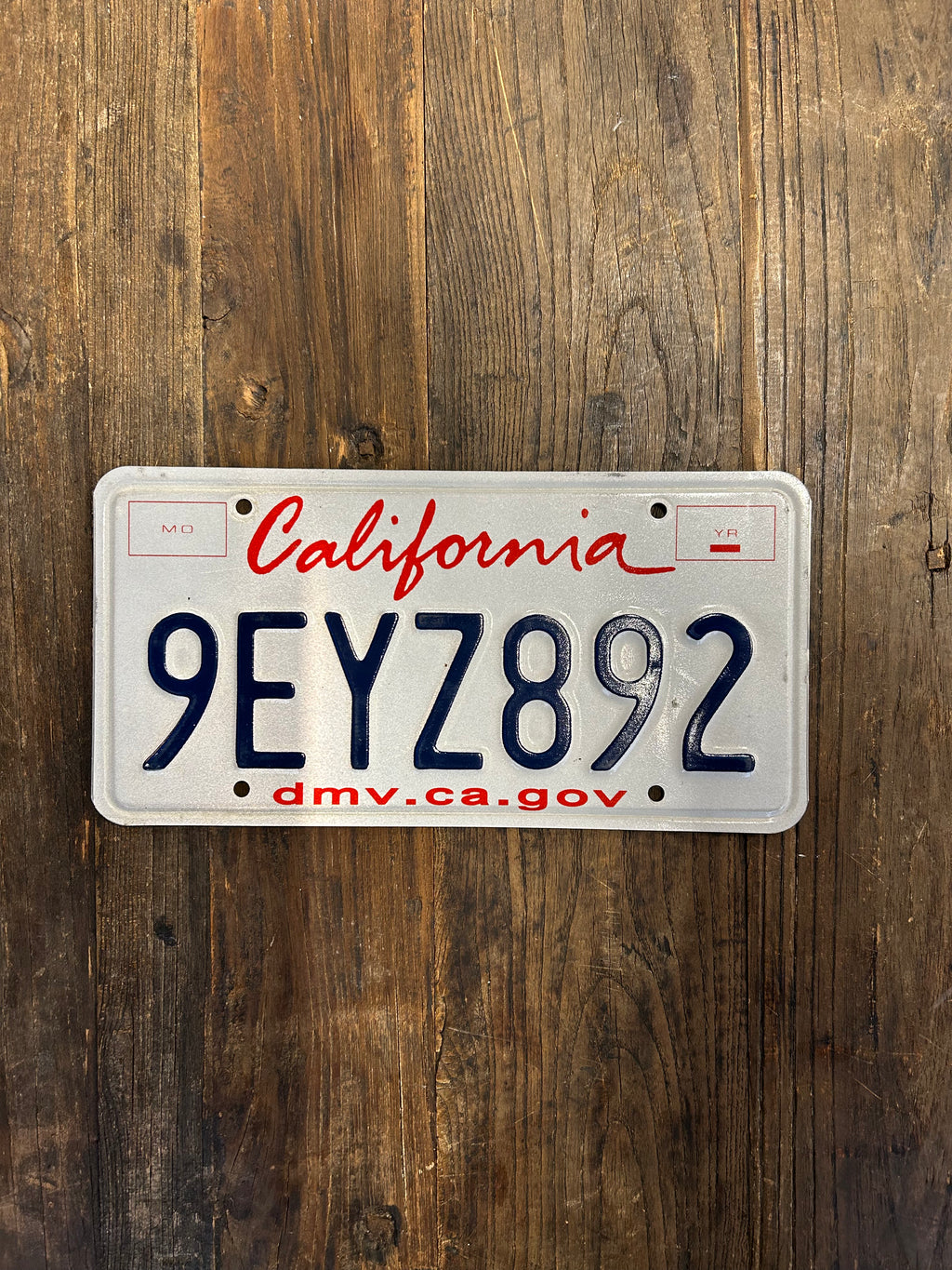 CALIFORNIA USA LICENSE PLATE
