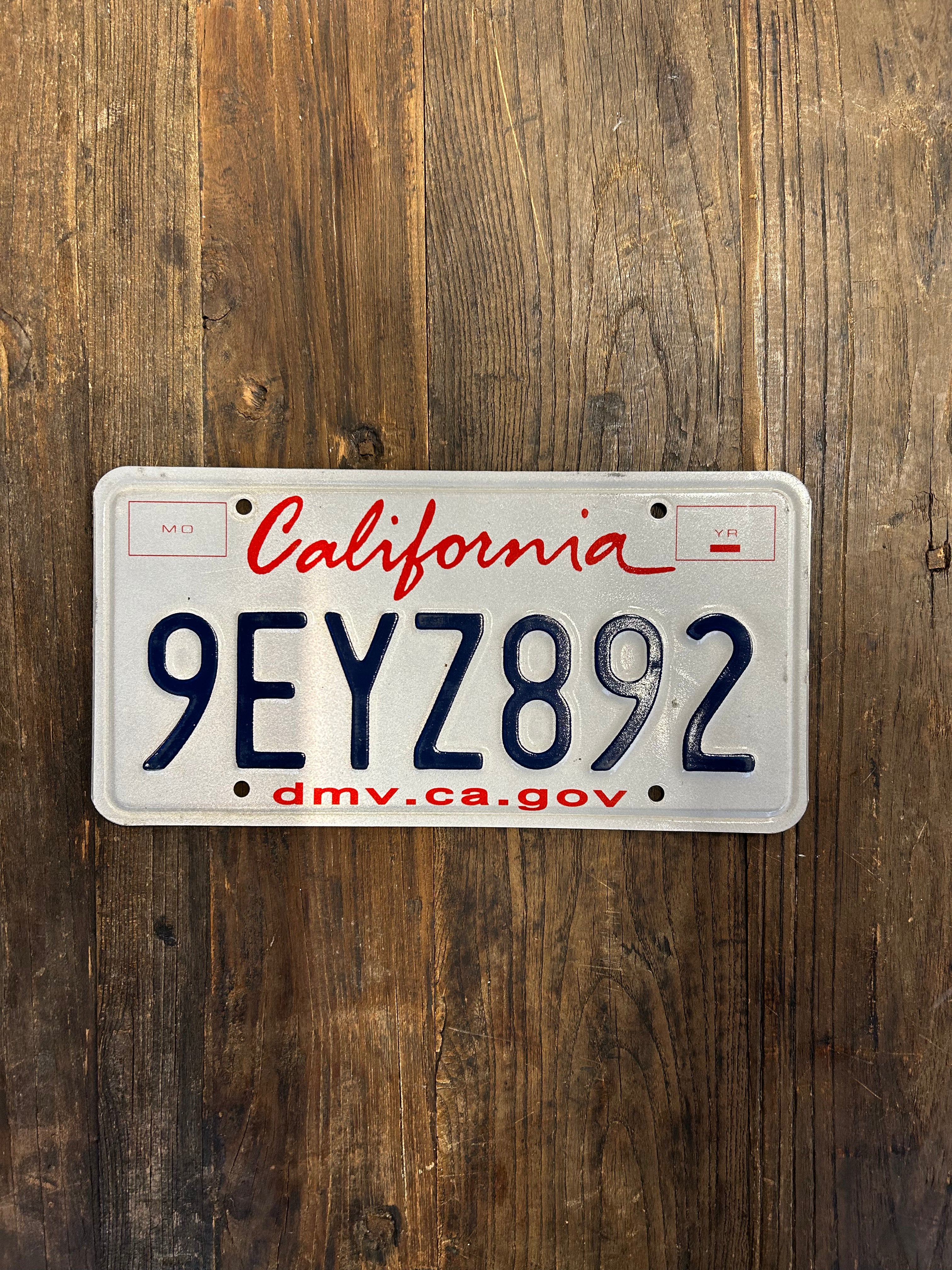 CALIFORNIA USA LICENSE PLATE