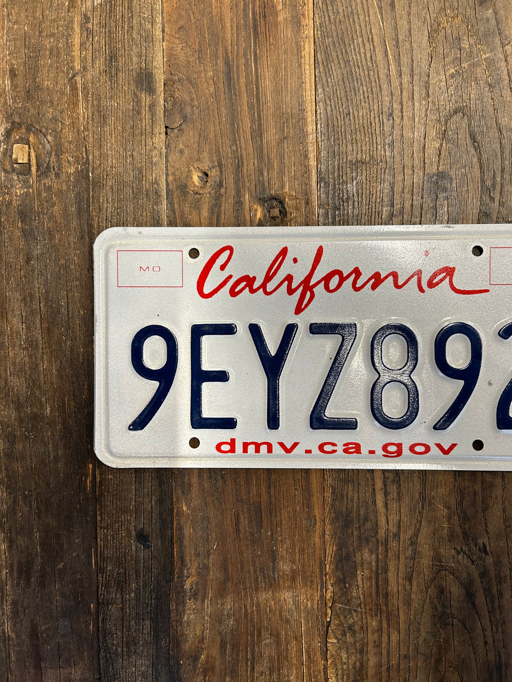 CALIFORNIA USA LICENSE PLATE